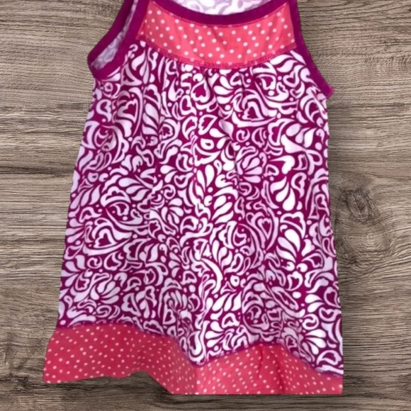 HANNA ANDERSSON GUC GIRLS PINK WHITE SUMMER DRESS CASUAL TANK SWIM SIZE 4 100 - Picture 1 of 6